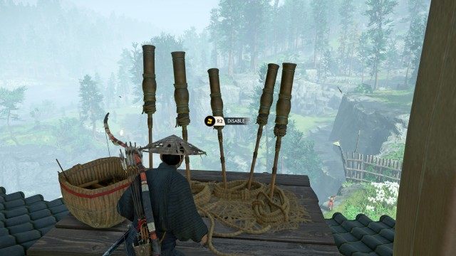 Follow Ryuzo to Fort Ohira / Do not raise the alarm / Disable the alarm in the lighthouse