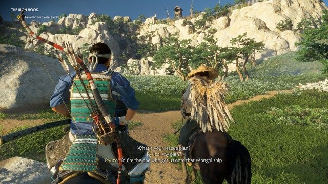 Travel to Fort Yatate with the Straw Hats / Reach the cliffside / Grapple up the cliffside