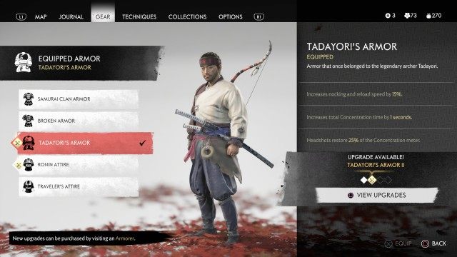 Collect Tadayori's armor
