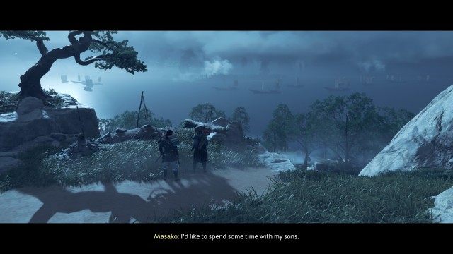 Follow Masako / Defeat the Mongols guarding the lighthouse / Defeat the Mongol reinforcements / Speak with Masako