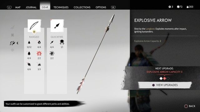 Pick up the longbow / Kill the tengu