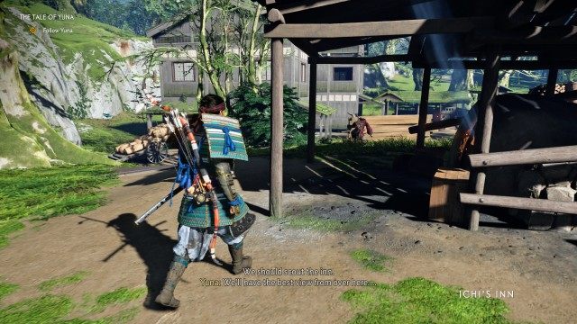 Follow Yuna / Speak with the villager