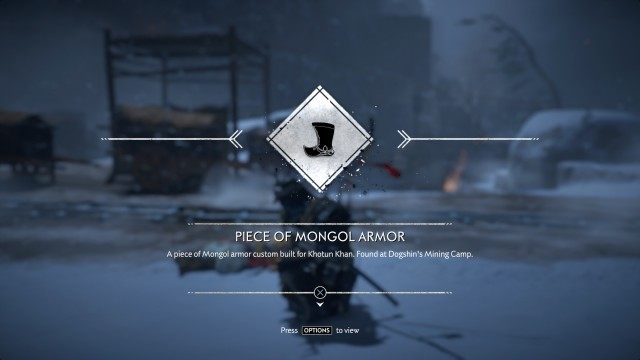 Obtain the Mongol armor pieces