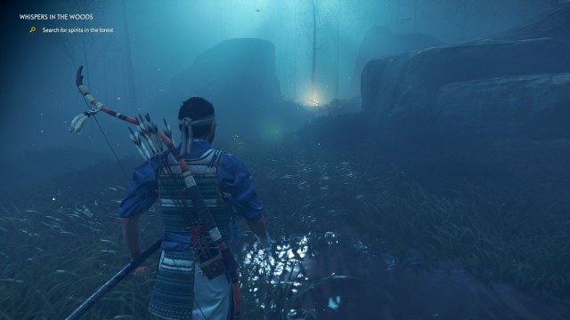 Search for spirits in the forest / Investigate the campsite