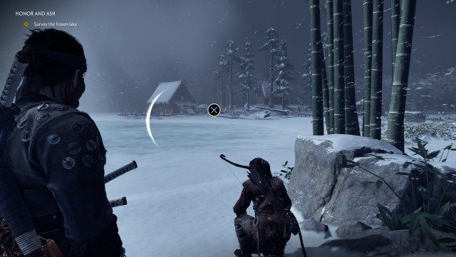 Head to the frozen lake / Survey the frozen lake