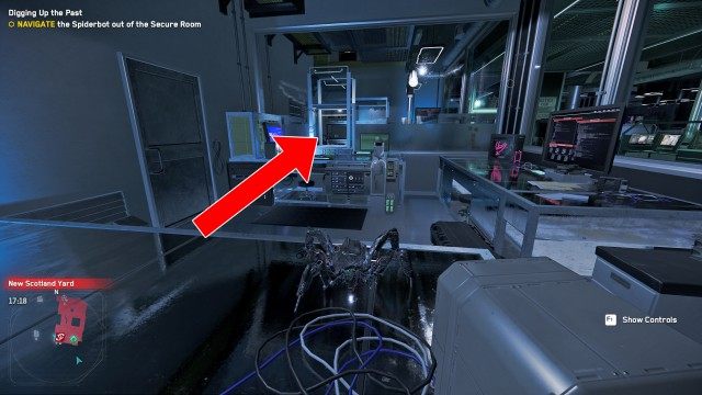 NAVIGATE the Spiderbot out of the Secure Room