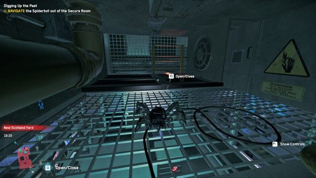 NAVIGATE the Spiderbot out of the Secure Room