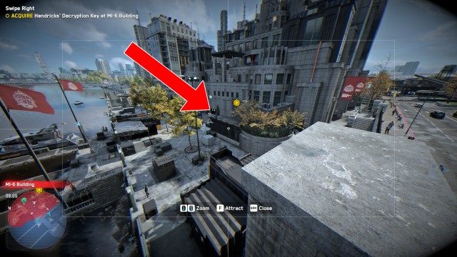 ACQUIRE Hendricks' Decryption Key at MI-6 Building / ESCAPE the Area