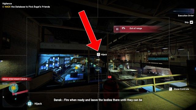 REACH the Albion Internment Centre / HACK the Database to Find Ángel's Friends