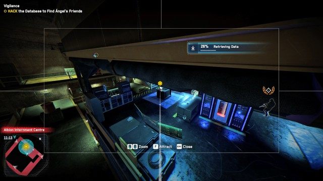 REACH the Albion Internment Centre / HACK the Database to Find Ángel's Friends