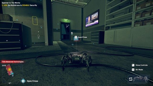 USE the Multidrone to DISABLE Security / ESCAPE the Area