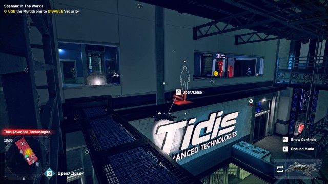 USE the Multidrone to DISABLE Security / ESCAPE the Area
