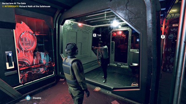INTERROGATE Richard Malik at the Safehouse