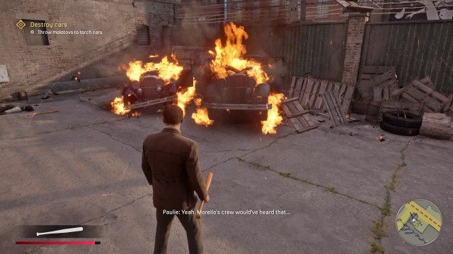 Destroy cars / Deal with Morello's guys / Destroy cars