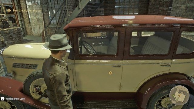 Talk to Ralph / Pick the lock on the car