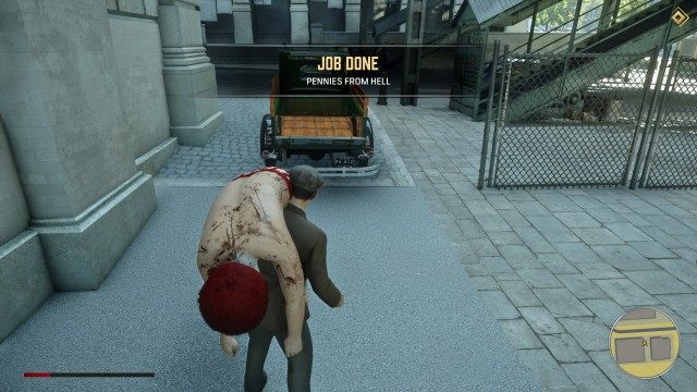 Pick up the clown's body / Carry the clown outside