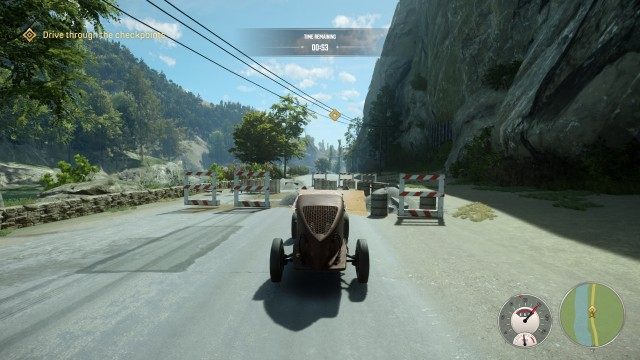 Drive through the checkpoints