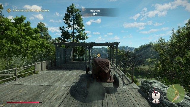 Drive through the checkpoints