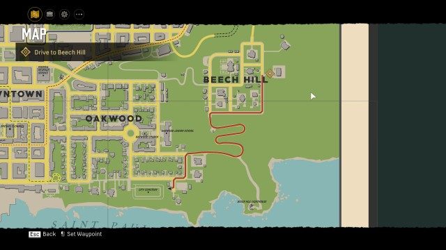 Get in the car  / Drive to Beech Hill / Swap the cars