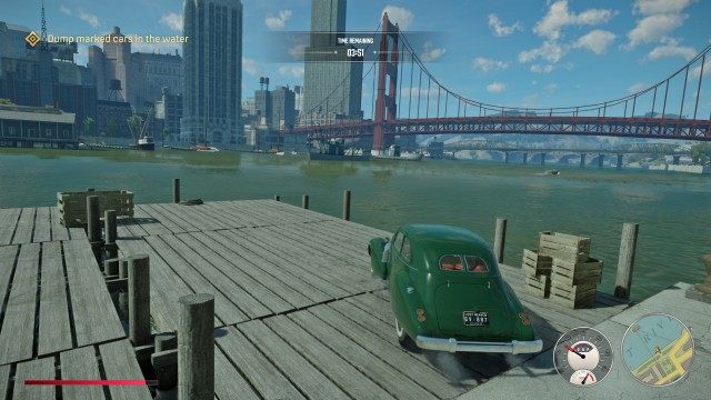 Dump marked cars in the water