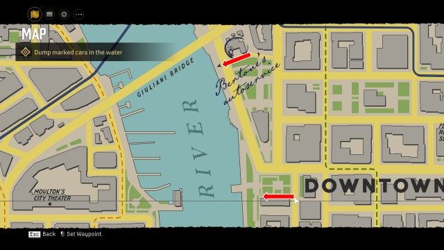 Dump marked cars in the water