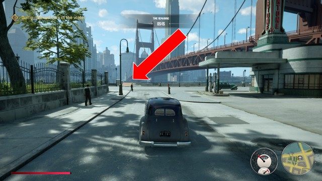 Dump marked cars in the water