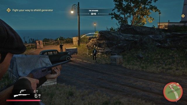 Fight your way to shield generator