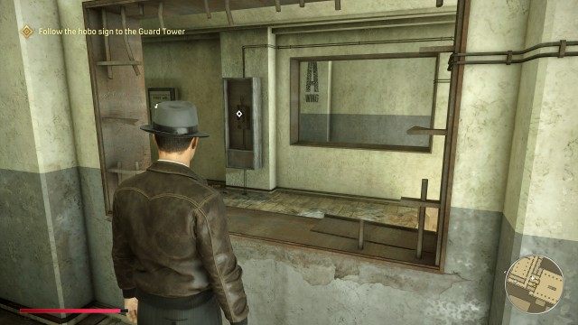 Follow the hobo sign to the Guard Tower