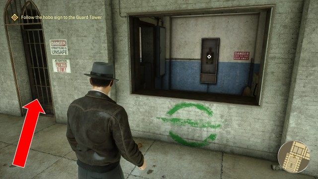 Follow the hobo sign to the Guard Tower
