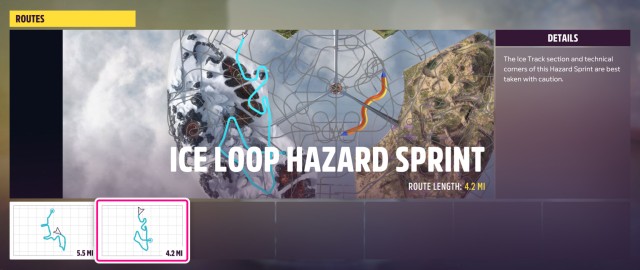 Ice Loop Hazard Sprint (A)