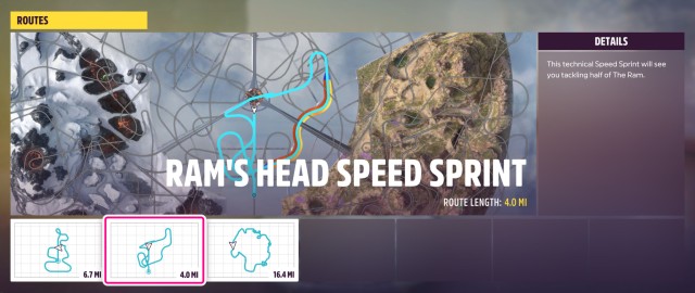 Ram's Head Speed Sprint (S2)