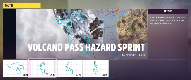Volcano Pass Hazard Sprint (A)