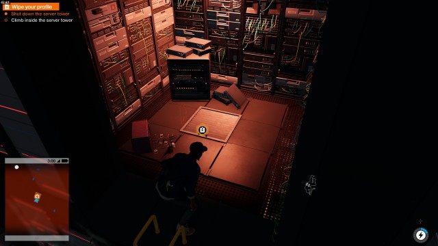 Climb inside the server tower