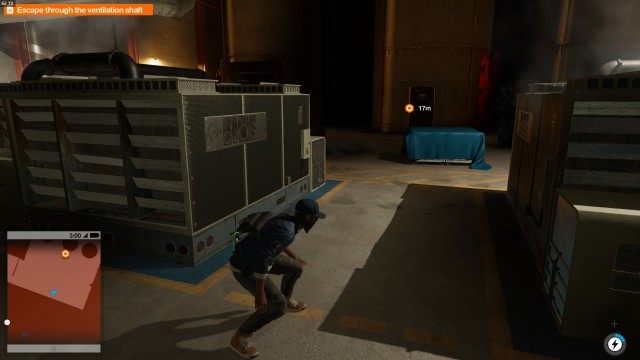 Escape by the server tower basement