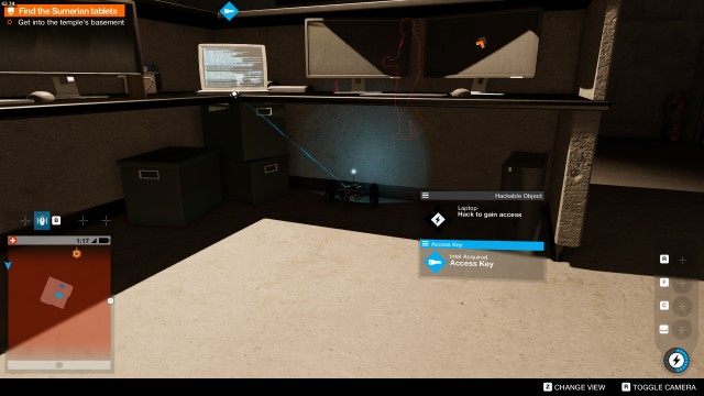 Get into the temple's basement