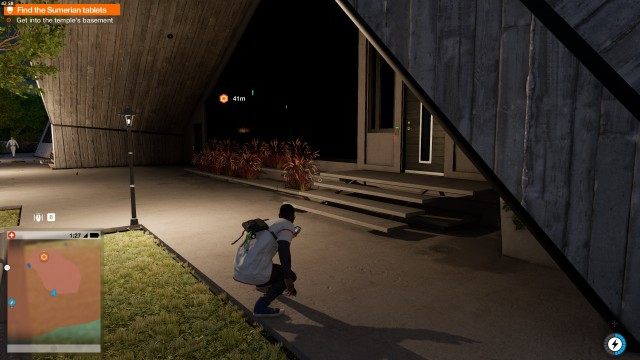 Get into the temple's basement