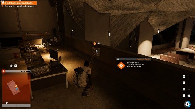 Get into the temple's basement