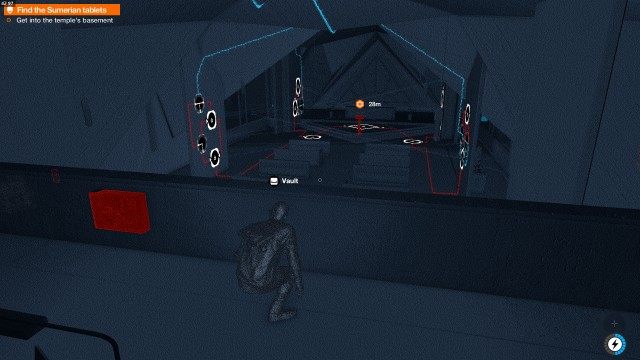 Get into the temple's basement