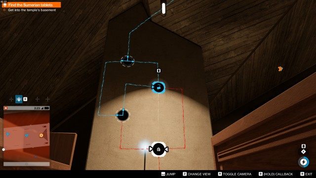 Get into the temple's basement