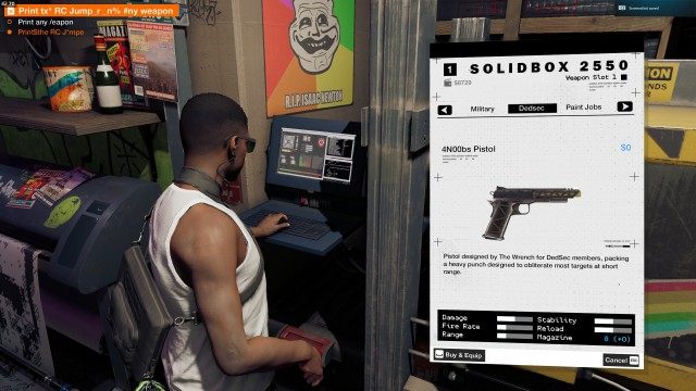 Print any weapon