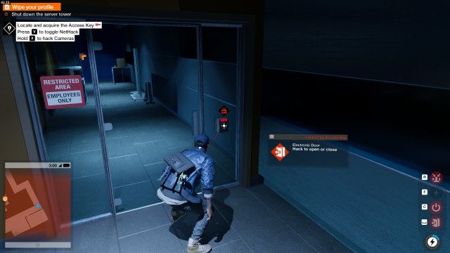 Shut down the server tower