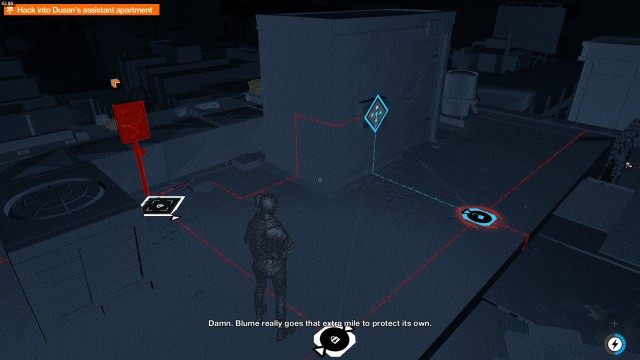 Hack into Dusan's assistant apartment