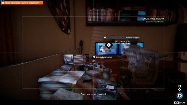 Hack into Cole Laing's apartment