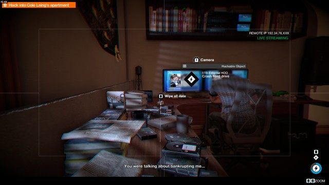 Hack into Cole Laing's apartment