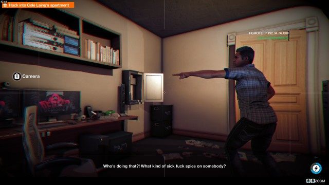 Hack into Cole Laing's apartment