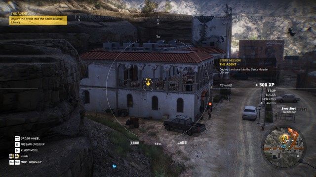 Deploy the drone into the Santa Muerte Library