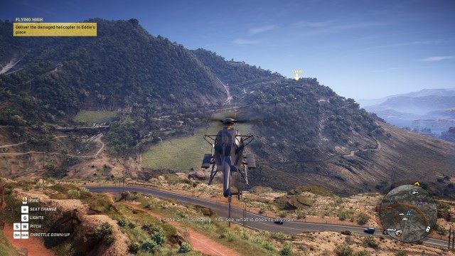 Deliver the damaged helicopter to Eddie's place