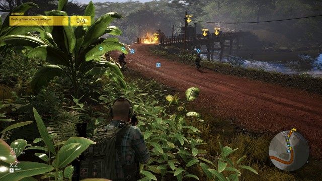 Destroy the convoy's vehicles (x4)