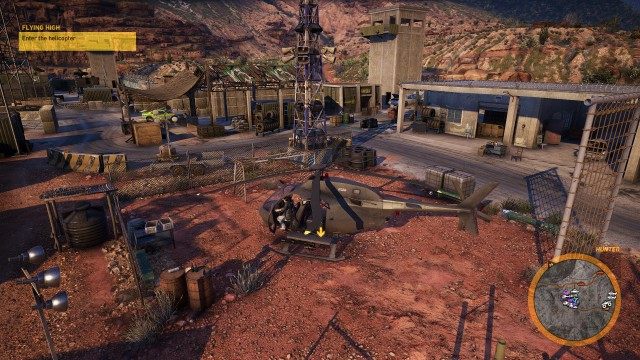 Enter the helicopter