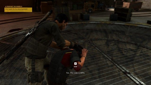 Interrogate the sin Alma lieutenant